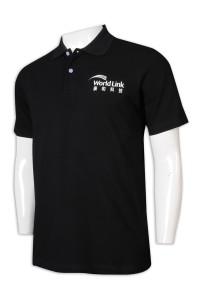 P1206 sample-made Polo shirt black lapel Polo shirt Thai and tech cotton plain Polo shirt manufacturer
